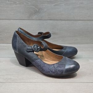 Comfortiva Women Charcoal Mary Jane Heels Clog Sz 9.5M